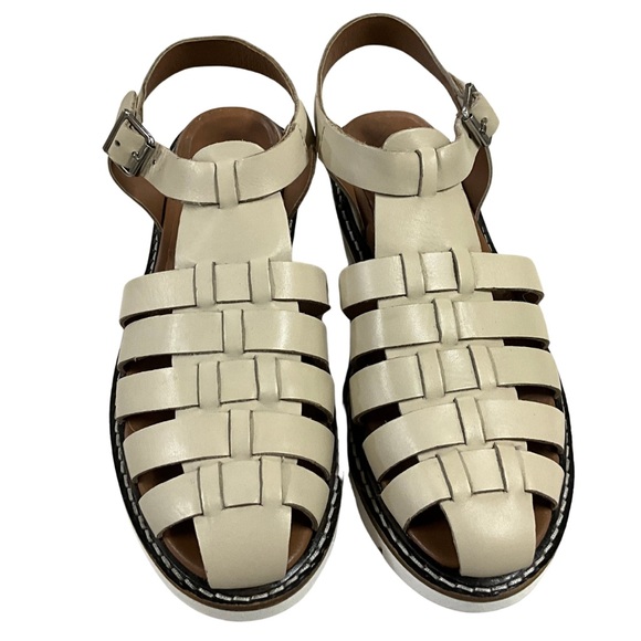 Roolee Shoes - Roolee Beige Leather Fisherman’s Sandal, New in Box